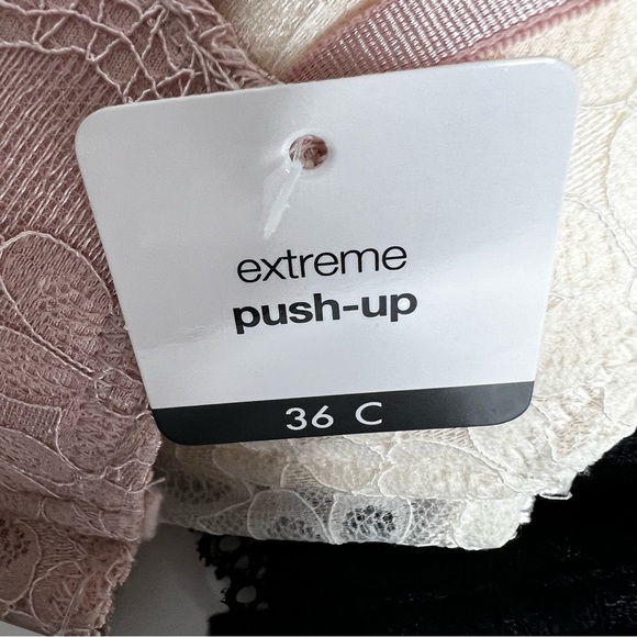 Rene Rofe Women’s Bras Sz 36C Extreme Push-up Lot/3 Lace Cover Padded Underwire - Picture 7 of 10